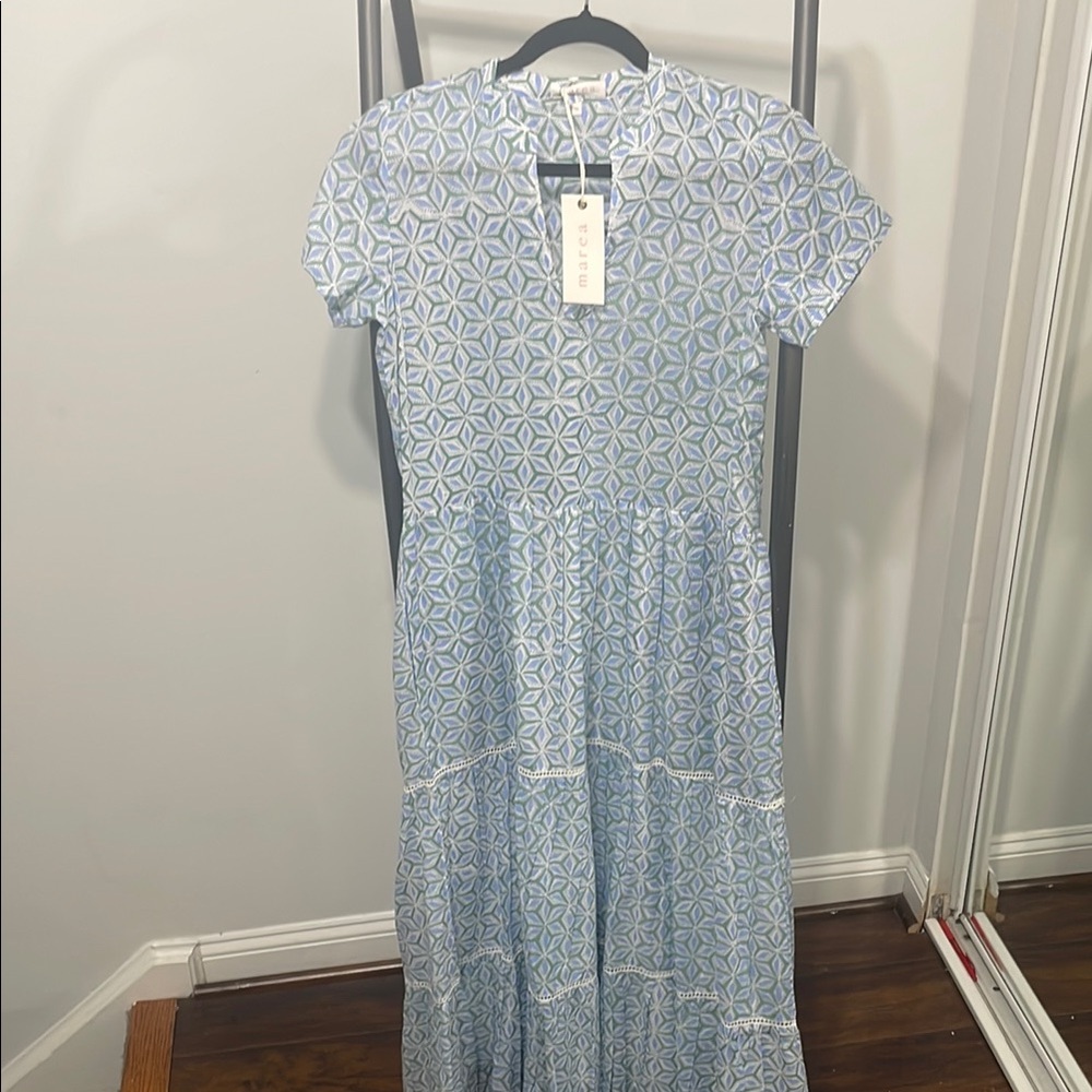 Marea breakers dress blue patterned maxi dress size xs - Picture 8 of 8